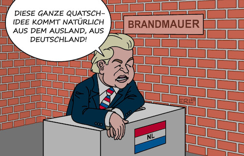 Wilders - Allein zu Haus (medium) Cartoon: Wilders - Allein zu Haus (medium) by Erl tagged politik,wahl,niederlande,favorit,geert,wilders,rechtsextremismus,islamophobie,isolation,brandmauer,karikatur,erl,politik,wahl,niederlande,favorit,geert,wilders,rechtsextremismus,islamophobie,isolation,brandmauer,karikatur,erl
