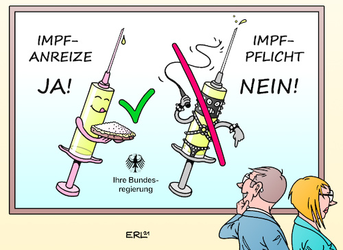 Cartoon: Zuckerbrot ohne Peitsche (medium) by Erl tagged politik,corona,virus,pandemie,covid19,rettung,impfstoff,impfung,ziel,herdenimmunität,nachlassen,impfbereitschaft,impfmuffel,impfschwänzer,impfskeptiker,impfgegner,diskussion,impfpflicht,anreize,zuckerbrot,peitsche,bundesregierung,spritze,sado,maso,sm,karikatur,erl,politik,corona,virus,pandemie,covid19,rettung,impfstoff,impfung,ziel,herdenimmunität,nachlassen,impfbereitschaft,impfmuffel,impfschwänzer,impfskeptiker,impfgegner,diskussion,impfpflicht,anreize,zuckerbrot,peitsche,bundesregierung,spritze,sado,maso,sm,karikatur,erl