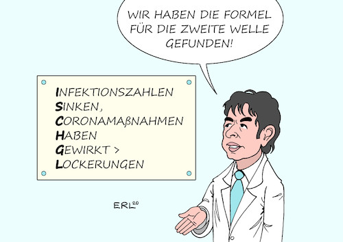 Cartoon: Zweite Welle (medium) by Erl tagged politik,corona,virus,pandemie,lockdown,lockerungen,zweite,welle,formel,ischgl,virologe,drosten,karikatur,erl,politik,corona,virus,pandemie,lockdown,lockerungen,zweite,welle,formel,ischgl,virologe,drosten,karikatur,erl