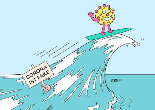 Cartoon: Zweite Welle (medium) by Erl tagged politik,corona,virus,pandemie,lockdown,öffnung,lockerung,zweite,welle,coronademos,leugner,fake,surfen,surfbrett,wellenreiten,karikatur,erl,politik,corona,virus,pandemie,lockdown,öffnung,lockerung,zweite,welle,coronademos,leugner,fake,surfen,surfbrett,wellenreiten,karikatur,erl