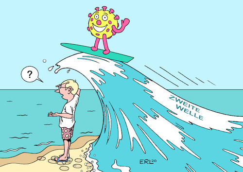 Cartoon: Zweite Welle (medium) by Erl tagged politik,corona,virus,pandemie,covid19,lockdown,lockerung,sorglosigkeit,sommer,urlaub,reisen,strand,zweite,welle,anstieg,fallzahlen,frühjahr,herbst,winter,karikatur,erl,politik,corona,virus,pandemie,covid19,lockdown,lockerung,sorglosigkeit,sommer,urlaub,reisen,strand,zweite,welle,anstieg,fallzahlen,frühjahr,herbst,winter,karikatur,erl