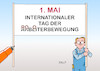 Cartoon: 1. Mai (small) by Erl tagged politik,erster,mai,internationaler,tag,der,arbeiterbewegung,arbeiterinnen,arbeiter,arbeit,industrie,roboter,künstliche,intelligenz,kundgebung,demo,karikatur,erl