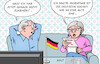 Cartoon: 33 Jahre verheiratet (small) by Erl tagged politik,deutschland,tag,der,deutschen,einheit,wiedervereinigung,oktober,1990,33,jahre,brd,ddr,west,ost,wessi,ossi,verheiratet,alte,ehe,auseinandergelebt,couch,fernsehen,gespräch,karikatur,erl