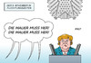 Cartoon: 9. November (small) by Erl tagged neunter,november,tag,mauerfall,1989,2015,flüchtlinge,streit,union,cdu,csu,spd,offenheit,abschottung,kritik,bundeskanzlerin,angela,merkel,mauer,karikatur,erl