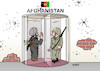 Cartoon: Abzug aus Afghanistan (small) by Erl tagged politik,afghanistan,anschläge,11,septemper,world,trade,center,usa,nato,deutschland,krieg,vertreibung,taliban,besetzung,scheitern,förderung,demokratie,menschenrechte,gleichberechtigung,frieden,abzug,rückkehr,islamismus,terrorismus,drehtür,soldat,auslandseinsatz,karikatur,erl