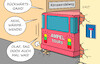 Cartoon: Ampel (small) by Erl tagged politik,klima,klimaschutz,ampel,wärmewende,heizung,gesetz,heizungsgesetz,streit,verzögerung,rückwärtsgang,sackgasse,spd,grüne,fdp,bus,tour,karikatur,erl