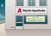 Cartoon: Apotheken Preisbindung (small) by Erl tagged apotheke,apotheken,deutschland,medikamente,preis,preisbindung,eugh,europäischer,gerichtshof,urteil,unvereinbarkeit,eu,recht,freier,warenverkehr,konkurrenz,internet,notdienst,nachtdienst,karikatur,erl