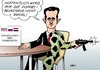 Cartoon: Assad (small) by Erl tagged syrien,bürgerkrieg,diktator,präsident,assad,chemiewaffen,rebellen,usa,drohung,militärschlag,diplomatie,verhandlungen,russland,töten,bevölkerung,doppelrolle,doppelbelastung