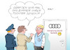 Cartoon: Audi (small) by Erl tagged vw,tochter,audi,abgasskandal,dieselgate,diesel,abgase,test,manipulation,software,schummelsoftware,betrug,täuschung,verbraucher,behörden,auto,autobauer,razzia,staatsanwalt,polizei,hausdurchsuchung,vorsprung,durch,technik,zwinkern,emoticon,karikatur,erl