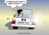 Cartoon: Auf zur Stichwahl! (small) by Erl tagged wahl,frankreich,nicolas,sarkozy,francois,hollande,stichwahl,präsident,wähler,wählerschicht,front,national,rechtsextrem,marine,le,pen,stimmenfang,auto,blinker,plattfuß