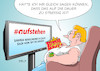 Cartoon: aufstehen (small) by Erl tagged politik,aufstehen,linke,sammlungsbewegung,sahra,wagenknecht,gallionsfigur,rückzug,spitze,stress,karikatur,erl