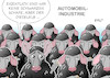 Cartoon: Autoindustrie (small) by Erl tagged politik,technologie,industrie,auto,autobauer,volkswagen,vw,diesel,dieselskandal,abgas,manipulation,betrug,software,ermittlungen,staatsanwaltschaft,audi,chef,rupert,stadler,festnahme,untersuchungshaft,verdunklungsgefahr,autoindustrie,automobilindustrie,schwarze,schafe,ruß,schaden,image,ruf,karikatur,erl