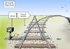 Cartoon: Bahn Mainz (small) by Erl tagged bahn,db,sparkurs,kaputtsparen,personal,engpass,fahrdienstleiter,krankheit,urlaub,stellwerk,mainz,abgeschnitten,weiche,weichenstellung