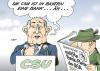 Cartoon: Bank (small) by Erl tagged bayern,wahl,csu,beckstein,bank,krise,pleite,usa