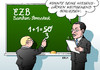 Cartoon: Banken-Stresstest (small) by Erl tagged ezb,europäische,zentralbank,bank,banken,stresstest,eigenkapital,wertpapiere,kredite,faul,krise,zusammenbruch,mario,draghi,lehrer,test,schüler,rechnen,wissen,wissenslücke,lücke