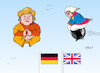 Cartoon: Begegnung auf Augenhöhe (small) by Erl tagged politik,besuch,premierminister,boris,johnson,deutschland,bundeskanzlerin,angela,merkel,brexit,austritt,großbritannien,gb,uk,eu,wahlkampf,referendum,lügen,brexiteers,baron,münchhausen,kanonenkugel,gelassenheit,meditation,buddhismus,karikatur,erl