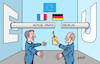 Cartoon: Besser als nichts (small) by Erl tagged politik,eu,achse,paris,berlin,frankreich,deutschland,präsident,emmanuel,macron,bundeskanzler,olaf,scholz,verhältnis,distanz,zusammenarbeit,reparatur,öl,maschinenraum,karikatur,erl