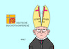 Cartoon: Bischofskonferenz (small) by Erl tagged politik,religion,glaube,katholizismus,deutsche,bischofskonfertenz,bischöfe,reformen,synodaler,weg,spaltung,mitra,reformer,traditionalisten,papst,franziskus,rom,vatikan,karikatur,erl