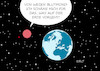 Cartoon: Blutmond (small) by Erl tagged politik,astronomie,mond,blutmond,rot,mondfinsternis,mars,sonne,erde,zustände,menschen,gewalt,krieg,flucht,vertreibung,hunger,populismus,rechtspopulismus,scham,schamesröte,karikatur,erl