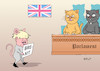 Cartoon: Brexit-Abstimmung (small) by Erl tagged politik,brexit,verhandlungen,eu,großbritannien,uk,vertrag,einigung,zustimmung,mitgliedsstaaten,europäische,union,wahrscheinlich,ablehnung,unterhaus,parlament,london,katzen,katze,maus,karikatur,erl