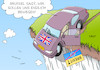 Cartoon: Brexit Ultimatum (small) by Erl tagged großbritannien,gb,uk,austritt,eu,brexit,verhandlungen,fortschritt,null,stillstand,brüssel,aufforderung,bewegung,briten,zahlungen,geld,finanzen,gesetze,recht,rechte,bürger,zuwanderung,begrenzung,rechtspopulismus,nationalismus,abschottung,wirtschaft,handel,komplikationen,auto,abgrund,premierministerin,theresa,may,karikatur,erl