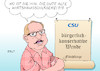 Cartoon: bürgerlich-konservative Wende (small) by Erl tagged csu,partei,klausur,tagung,kloster,seeon,konservativ,bürgerlich,wende,landesgruppenchef,alexander,dobrindt,kurs,landtagswahl,wähler,afd,zurück,gewinnen,absolute,mehrheit,flüchtlingspolitik,flüchtlinge,abschreckung,kürzung,sozialleistungen,christlich,sozial,fischen,rechts,bundestagswahl,verluste,wählerstimmen,karikatur,erl