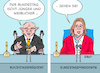 Cartoon: Bundestag (small) by Erl tagged politik,wahl,bundestagswahl,2021,konstituierung,neu,bundestag,jünger,weiblicher,bundestagspräsident,wolfgang,schäuble,cdu,bundestagspräsidentin,bärbel,bas,spd,karikatur,erl