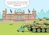 Cartoon: Bundestag für schwere Waffen (small) by Erl tagged politik,krieg,angriff,überfall,wladimir,putin,russland,ukraine,abstimmung,bundestag,lieferung,schwere,waffen,befürworter,anton,toni,hofreiter,grüne,ampel,bundesregierung,waffenlieferung,reichstag,karikatur,erl