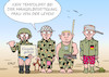 Cartoon: Bundeswehr (small) by Erl tagged politik,verteidigung,bundeswehr,zustand,mangelhaft,mängel,ausrüstung,soldaten,soldatinnen,personal,engpass,bürokratie,verteidigungsministerin,ursula,von,der,leyen,wehrbeauftragter,bartels,bericht,diskussion,tempolimit,karikatur,erl