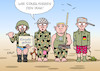 Cartoon: Bundeswehr Irak (small) by Erl tagged politik,bundeswehr,militär,deutschland,ausrüstung,mängel,veraltet,kaputt,schrott,waffen,flugzeuge,hubschrauber,schiffe,panzer,verteidigungsministerin,ursula,von,der,leyen,vorzeigeprojekte,auslandseinsätze,einsätze,bundeswehreinsatz,stabilisierung,irak,unterstützung,ausbildung,armee,soldaten,karikatur,erl