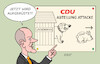 Cartoon: CDU-Zeitenwende (small) by Erl tagged politik,cdu,vorsitz,friedrich,merz,austausch,generalsekretär,mario,czaja,carsten,linnemann,abteilung,attacke,wadenbeißer,aufrüstung,zeitenwende,kaninchen,karikatur,erl