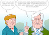 Cartoon: CDU CSU (small) by Erl tagged cdu,csu,schwesterpartei,partei,riss,streit,flüchtlingspolitik,bundeskanzlerin,angela,merkel,ministerpräsident,horst,seehofer,forderung,obergrenze,treffen,versöhnung,stabilität,ungewissheit,lied,oberammergau,karikatur,erl