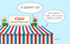 Cartoon: CDU Thüringen (small) by Erl tagged politik,cdu,umgang,afd,rechtspopulismus,rechtsextremismus,brandmauer,abstimmung,thüringen,grundsteuer,senkung,steuersenkung,oktoberfest,volksfest,festzelt,ozapft,is,fass,anstich,bier,brauerei,durst,karikatur,erl