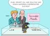 Cartoon: Chefberater der Regierung (small) by Erl tagged politik,deutschland,regierung,bundesregierung,groko,cdu,csu,spd,krisen,fehleinschätzungen,fehlentscheidungen,wirecard,corona,pandemie,flutkatastrophe,eifel,afghanistan,machtübernahme,taliban,evakuierung,botschaft,personal,ortskräfte,spät,langsam,chefberater,tierorakel,maulwurf,blind,bundeskanzlerin,angela,merkel,vizekanzler,olaf,scholz