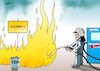 Cartoon: Chemnitz Feuerwehr (small) by Erl tagged politik,sachsen,angst,fremde,fremdenfeindlichkeit,islamophobie,rechtspopulismus,rechtsextremismus,rassismus,häufung,statistik,chemnitz,hetzjagd,selbstjustiz,hitlergruß,polizei,innenministerium,regierung,cdu,feuer,löschen,eimer,pegida,npd,afd,brandstifter,brandbeschleuniger,benzin,gauland,feuerwehr,feuerwehrmann,karikatur,erl