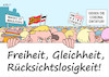 Cartoon: Coronademo (small) by Erl tagged politik,corona,pandemie,lockdown,öffnung,lockerung,wissenschaft,virologie,demonstration,coronademo,verschwörungstheorie,esotherik,rechtsextremismus,pegida,impfgegner,leugnung,ablehnung,masken,maulkorb,diktatur,virus,ausbreitung,zweite,welle,freiheit,rücksichtslosigkeit,egoismus,karikatur,erl