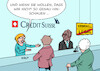 Cartoon: Credit Suisse (small) by Erl tagged politik,finanzen,schweiz,banken,bank,credit,suisse,konten,diktatoren,autokraten,kriminelle,korruption,kontrolle,auge,zudrücken,strumpfmaske,mitarbeiter,kunden,bankkunden,geld,karikatur,erl