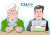 Cartoon: CSU (small) by Erl tagged csu,nachlese,bundestagswahl,2017,wahl,schock,erschütterung,verluste,afd,ministerpräsident,bayern,horst,seehofer,verantwortung,diskussion,forderung,rücktritt,nachfolger,kronprinz,markus,söder,wink,mit,dem,zaunpfahl,prospekt,seniorenresidenz,altersheim,rente,karikatur,erl