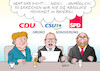 Cartoon: CSU Groko Sondierung (small) by Erl tagged sondierung,groko,große,koalition,schwarz,rot,union,spd,cdu,bundeskanzlerin,angela,merkel,alexander,dobrindt,martin,schulz,csu,klausur,bayern,flüchtlingspolitik,flüchtlinge,abschreckung,abschottung,kürzungen,sozialleistung,angst,landtagswahl,einzug,afd,wähler,gewinnen,absolute,mehrheit,karikatur,erl