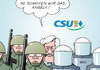 Cartoon: CSU Merkel (small) by Erl tagged berlin,anschlag,terror,terroranschlag,islamismus,angst,innere,sicherheit,konsequenzen,csu,überdenken,flüchtlingspolitik,flüchtlinge,abschottung,staat,stärke,polizei,bundeswehr,horst,seehofer,kritik,bundeskanzlerin,angela,merkel,karikatur,erl