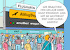 Cartoon: Das Dilemma (small) by Erl tagged politik,klima,klimawandel,erderwärmung,co2,flugreisen,flug,flughafen,chaos,personalmangel,corona,pandemie,stress,urlaubsreif,urlaub,erholung,karikatur,erl