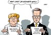 Cartoon: De Maiziere Merkel (small) by Erl tagged bundeskanzlerin,angela,merkel,nsa,usa,geheimdienst,überwachung,skandal,daten,datenschutz,recht,unrecht,wissen,information,verteidigungsminister,thomas,de,maiziere,rüstung,beschaffung,einkauf,pannenserie,teuer,zulassung,funktion