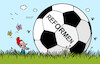 Cartoon: Der goldene Schuss (small) by Erl tagged politik,bundesregierung,kanzler,merz,reformen,schuss,ball,fußball,gartenzwerg,karikatur,erl
