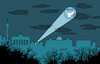 Cartoon: Der Himmel über Berlin (small) by Erl tagged politik,krieg,russland,ukraine,verhandlung,berlin,usa,selenskyj,merz,eu,suchscheinwerfer,himmel,frieden,friedenstaube,karikatur,erl