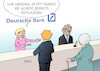 Cartoon: Deutsche Bank (small) by Erl tagged politik,wirtschaft,fionanzen,banken,deutsche,bank,ausrichtung,ursprung,abkehr,investmentbanking,skandale,betrug,solide,seriös,entlassungen,stellenabbau,karikatur,erl