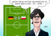 Cartoon: Deutschland Polen II (small) by Erl tagged fußball,em,2016,frankreich,europameisterschaft,spiel,deutschland,polen,null,tore,bundestrainer,joachim,jogi,löw,hose,eier,mut,sport,karikatur,erl