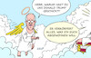 Cartoon: Die Frage nach dem Warum (small) by Erl tagged politik,religion,tod,papst,franziskus,gott,frage,donald,trump,egoismus,eitelkeit,habgier,lüge,gewalt,karikatur,erl