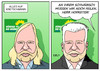 Cartoon: Die Grünen (small) by Erl tagged bündnis,90,die,grünen,grüne,parteitag,klein,landtagswahl,baden,württemberg,wahlsieger,winfried,kretschmann,landesvater,beliebtheit,trend,haare,anton,hofreiter,karikatur,erl