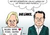 Cartoon: Die Linke (small) by Erl tagged die,linke,partei,spitze,doppelspitze,gesine,lötzsch,klaus,ernst,geburtstag,geburtstagsgrüße,fidel,castro,protest,rückzieher,stalin