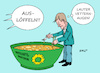 Cartoon: Die Rufe werden lauter (small) by Erl tagged politik,wirtschaftsministerium,wirtschaftsminister,robert,habeck,grüne,staatssekretär,patrick,graichen,verwandschaft,freundschaft,trauzeuge,verdacht,vetternwirtschaft,suppe,auslöffeln,karikatur,erl